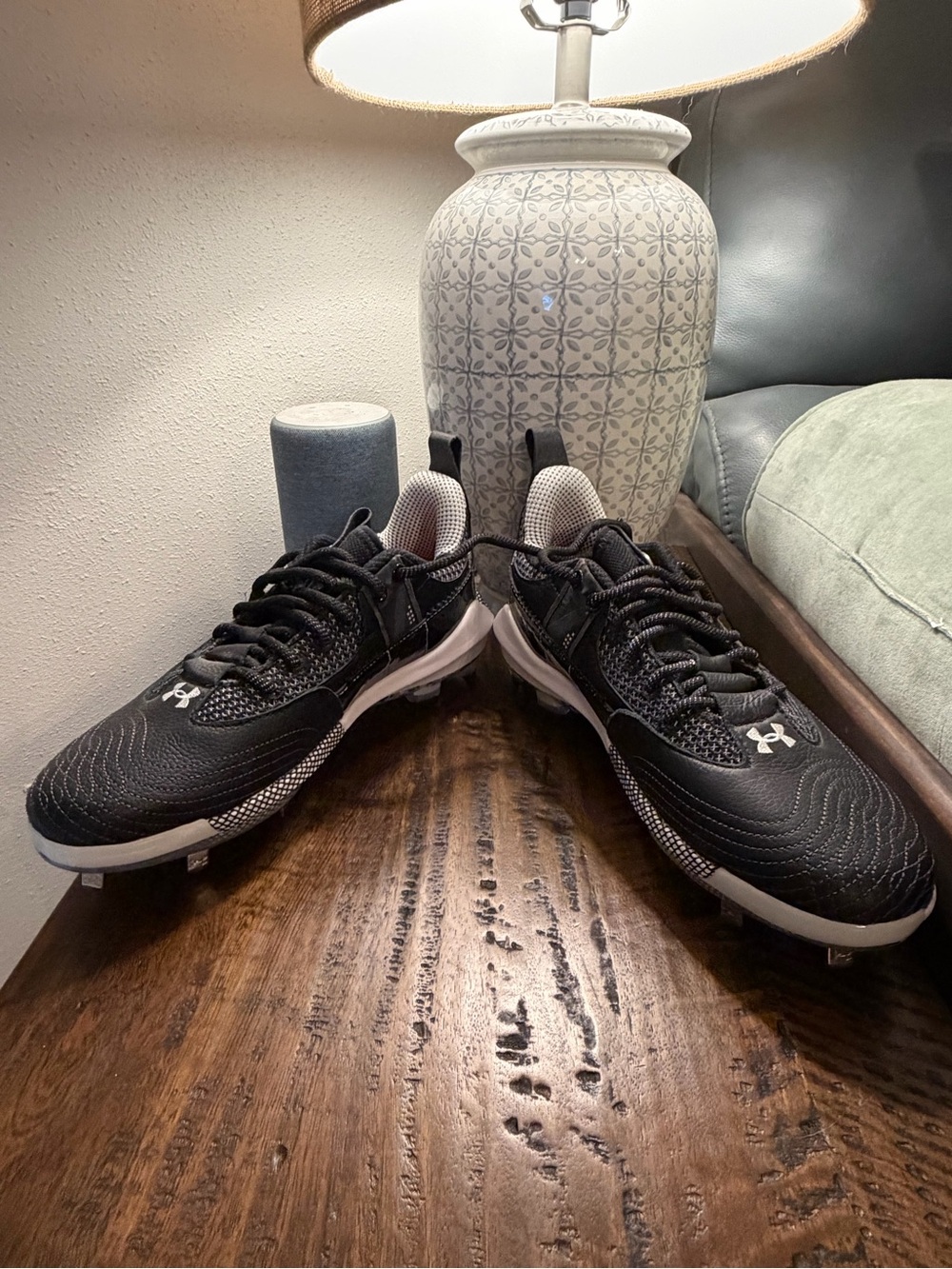 NWT Under Armor Harper 8 RL Baseball Cleats Black White Mens Size 9 - Picture 6 of 8